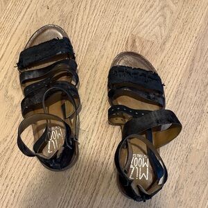 Miz Mooz Black Strappy Sandals